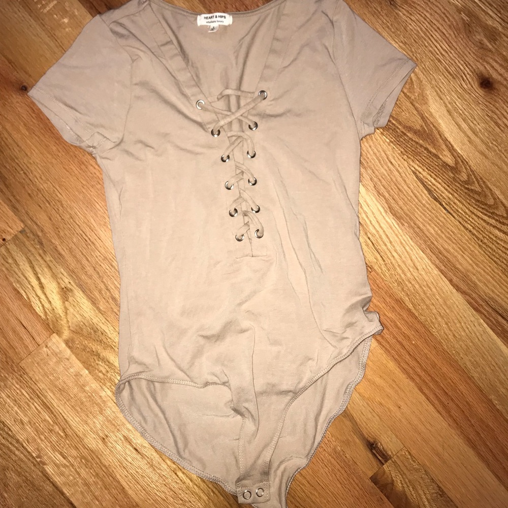 Heart and hips nude body suit